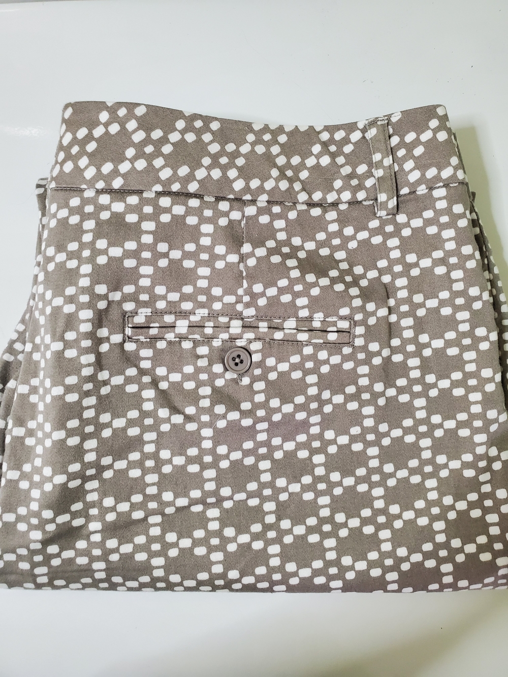 Zac & Rachel Grey Chinos with White Dot Pattern